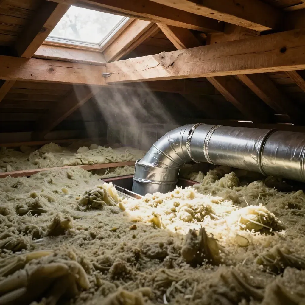 Attic insulation, sealed ducts, and roof window light for an energy audit